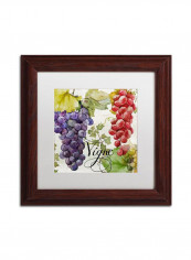 Wines Of Paris I Wooden Frame Wall Art Multicolour 11 x 11inch