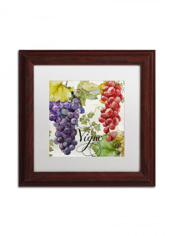 Wines Of Paris I Wooden Frame Wall Art Multicolour 11 x 11inch