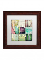Beach Bound Wooden Frame Wall Art Multicolour 11 x 11inch