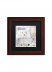 Beach House I Wooden Frame Wall Art Multicolour 11 x 11inch