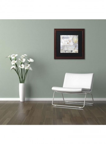Beach House I Wooden Frame Wall Art Multicolour 11 x 11inch