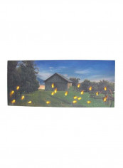 Lighted Bug Canvas Wall Art Green/Blue/Grey 28x0.75x12inch