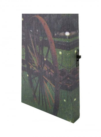 Lighted Bug Canvas Wall Art Green/Blue/Grey 28x0.75x12inch