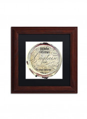 Paris In Frames 1 Canvas Wall Art White/Gold 14 x 14inch