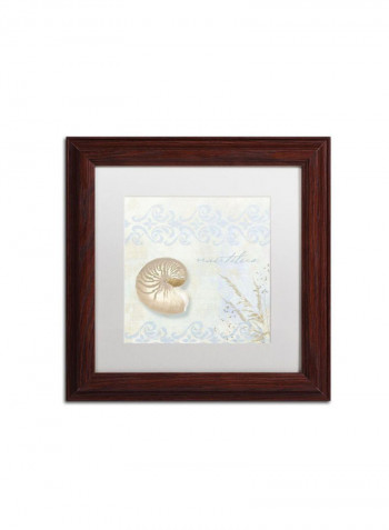 She Sells Seashells I Framed Wall Art Multicolour 11 x 11inch