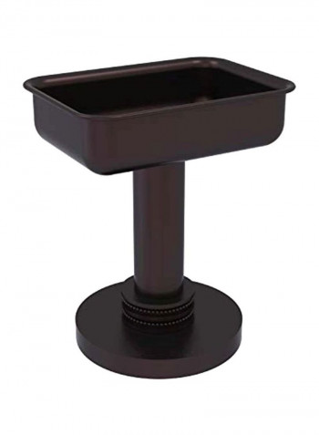 Vanity Top Dotted Accents Soap Dish Brown 4.5x3.5x4inch