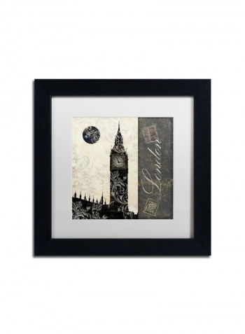 Moon Over London Wall Art Multicolour 11 x 11inch