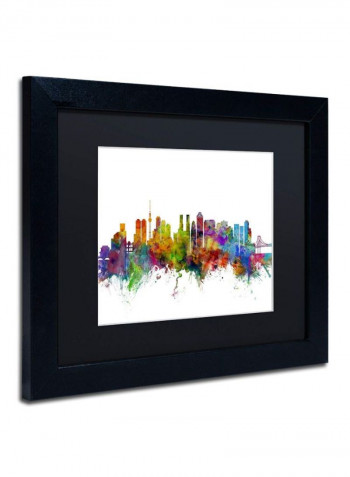 Tokyo Japan Skyline Framed Wall Art Multicolour 11 x 14inch