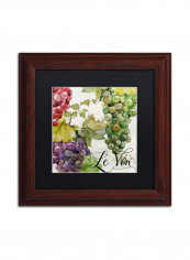 Wines Of Paris Ii Wooden Frame Wall Art Multicolour 11 x 11inch