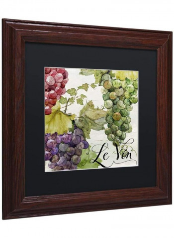 Wines Of Paris Ii Wooden Frame Wall Art Multicolour 11 x 11inch