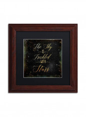 Moon And Back Iii Wooden Frame Wall Art Multicolour 11 x 11inch