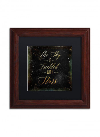 Moon And Back Iii Wooden Frame Wall Art Multicolour 11 x 11inch