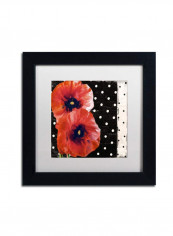 Scarlet Poppies Ii Framed Wall Art Multicolour 11 x 11inch