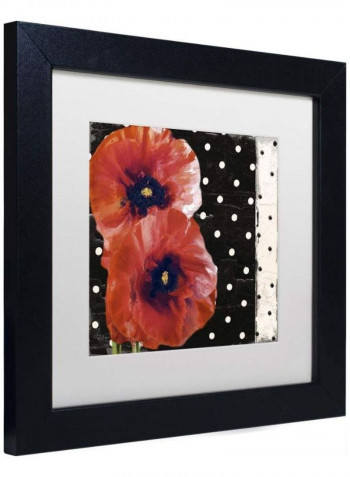 Scarlet Poppies Ii Framed Wall Art Multicolour 11 x 11inch
