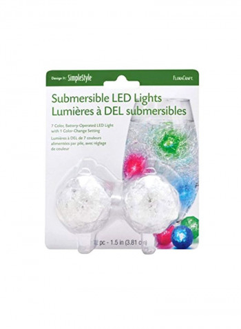 2-Piece Submersible Led Light White 12x5.5x10.8inch