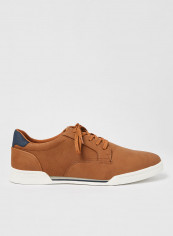 Fradolian Faux Leather Sneakers Brown/White