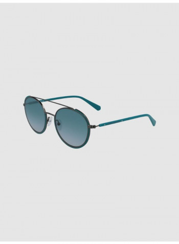 Women's Full Rimmed Round Frame Sunglasses - Lens Size: 53 mm