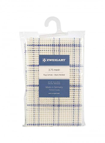 Mesh Rug Canvas,36x60 Inch White/Blue