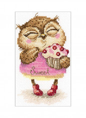 Sweet Tooth Counted Cross Stitch Kit Beige/Brown/Pink