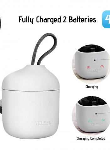 3 In 1 Multifunctional Camera Battery Charger Kit Grey