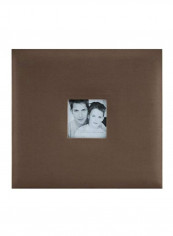 Fashion Fabric Scrapbook Album Brown/White/Black 12.5x1x13.5inch