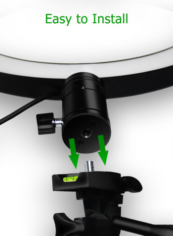LED Ring Light With Metal Tripod Silver