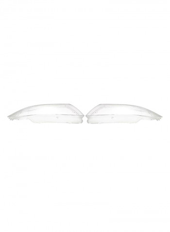 Pair Of Front Headlight Lens Cover Shell