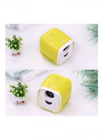 LED Projector With Remote Control Yellow/White