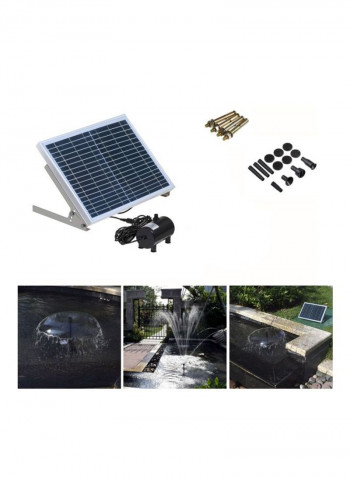 Solar Powered Fountain Pump Black/Blue/White
