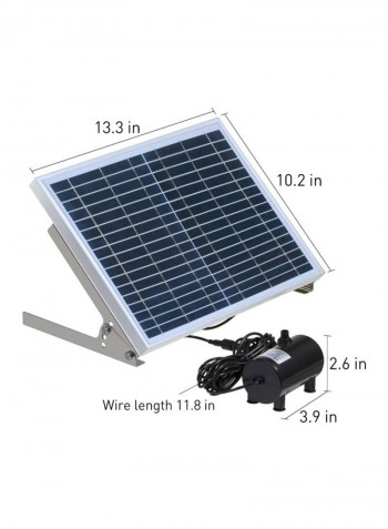 Solar Powered Fountain Pump Black/Blue/White