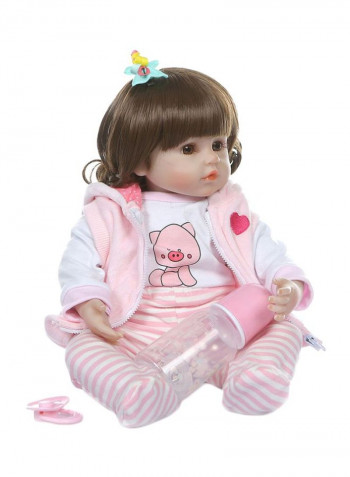 Reborn Vinyl Baby Dolls With Cute Outfit 19inch