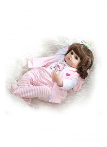 Reborn Vinyl Baby Dolls With Cute Outfit 19inch