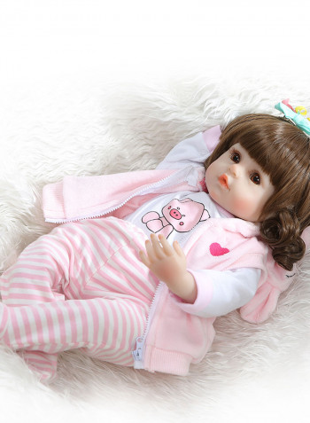 Reborn Vinyl Baby Dolls With Cute Outfit 19inch