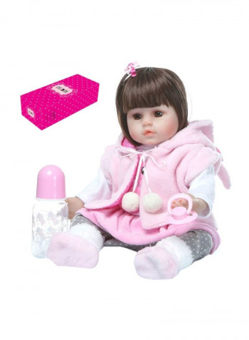 Reborn Vinyl Baby Dolls With Cute Outfit 19inch