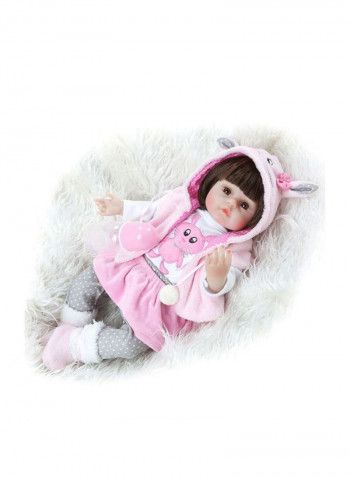Reborn Vinyl Baby Dolls With Cute Outfit 19inch