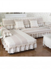 Jacquard High Grade Universal Sofa Slipcover White/Beige