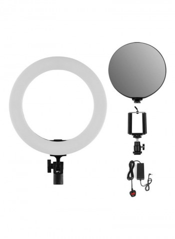 LED Ring Light with Cell Phone Holder 28W White/Black