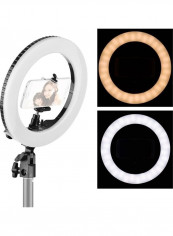LED Ring Light with Cell Phone Holder 28W White/Black