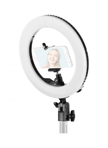 LED Ring Light with Cell Phone Holder 28W White/Black