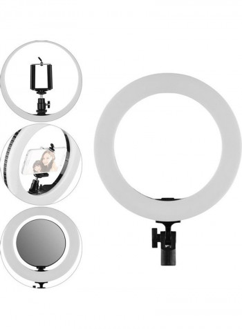 LED Ring Light with Cell Phone Holder 28W White/Black