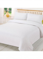 3-Piece Reversible Duvet Set Cotton White 78 x 78inch