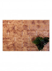 10-Piece Qiangtie Decorative Waterproof Wall Sticker Brown 70x77centimeter