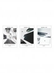 3-Piece Qiangtie Triumphal Arch Wall Sticker White/Black 60x90centimeter