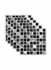 6-Pieces 3D Mosaic Waterproof Wall Stickers Multicolour 20x20centimeter