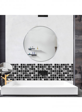 6-Pieces 3D Mosaic Waterproof Wall Stickers Multicolour 20x20centimeter