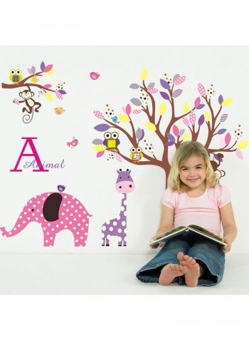Animal Pattern Eco-Friendly Sticker Multicolour 60x90centimeter