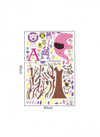 Animal Pattern Eco-Friendly Sticker Multicolour 60x90centimeter