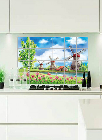 Creative Pattern Durable Wall Sticker Green 60x90centimeter