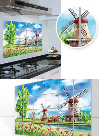 Creative Pattern Durable Wall Sticker Green 60x90centimeter