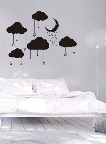 Printed Self-Adhesive Wall Sticker Black 45x57centimeter